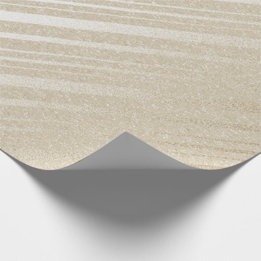 Ivory Cream Pastel Delicate Stripes Cadeaupapier (Hoek)