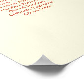 Ivory Cream Terracotta 9 Table Seating Chart Poster (Hoek)