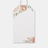 Ivory Cream Waterverf Flowers Elegant Boho Cadeaulabel (Achterkant)