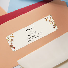 Ivory Cream Wildflowers Herfst Herfst Retouradres Etiket