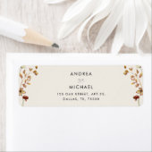 Ivory Cream Wildflowers Herfst Herfst Retouradres Etiket (Insitu)