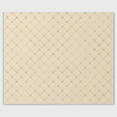 Ivory Creamy Gold Crystals Grill Geometry Glam Cadeaupapier (Vlak)