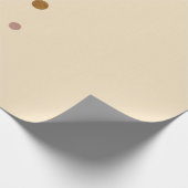 Ivory Creamy Gold Crystals Stip Confetti Roze Cadeaupapier (Hoek)