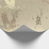 Ivory Creamy Gold Marble Shiny Glam Abstracte VIP Cadeaupapier (Hoek)