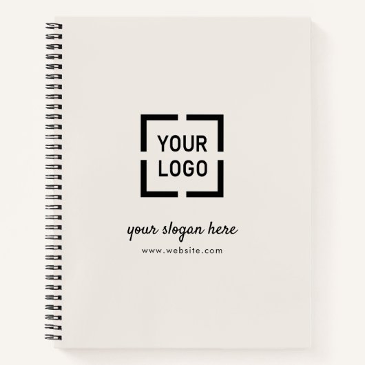 Ivory Custom Logo Business-merknaam Notitieboek (Voorkant)