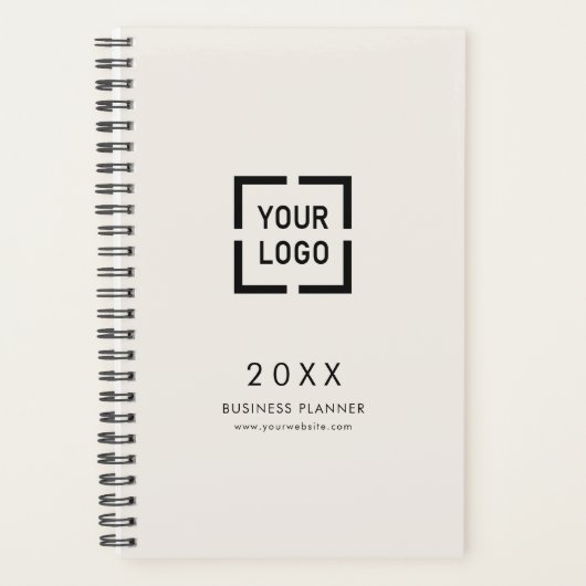 Ivory Custom Logo Business-merknaam Planner (Voorkant)