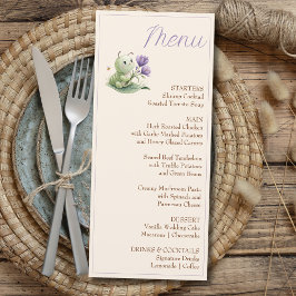 Ivory Cute Caterpillar Custom Baby Shower Menu