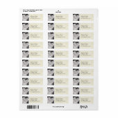 Ivory Damask Bruiloft Retouradres Labels (Full Sheet)