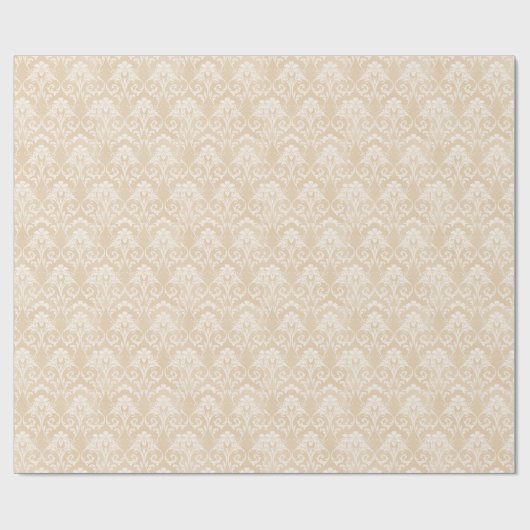 Ivory Damask Cadeaupapier (Vlak)