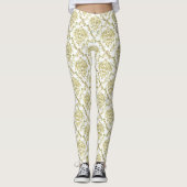  Ivory Damask Lace Print Leggings (Voorkant)