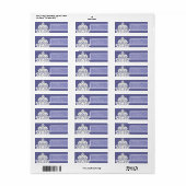 Ivory Damask Periwinkle Paars Etiket (Full Sheet)