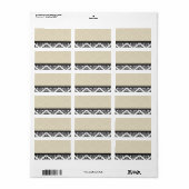 Ivory Damask Wedding Adresetiketten Etiket (Full Sheet)