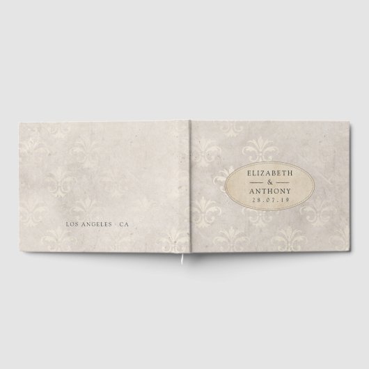  Ivory Damask Wedding Gastenboek (Volledig)