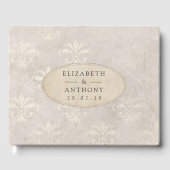  Ivory Damask Wedding Gastenboek (Voorkant)