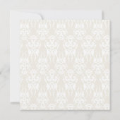 Ivory Damask Wedding Invitations Kaart (Achterkant)