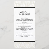 Ivory Damask Wedding Menu (Voorkant)