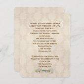 Ivory Damask Wedding Vow Renewal Kaart (Voorkant / Achterkant)