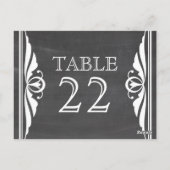 Ivory Deco Chalkboard Table Number Briefkaart (Achterkant)