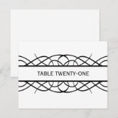Ivory Deco Flouring Table Number Briefkaart (Voorkant / Achterkant)