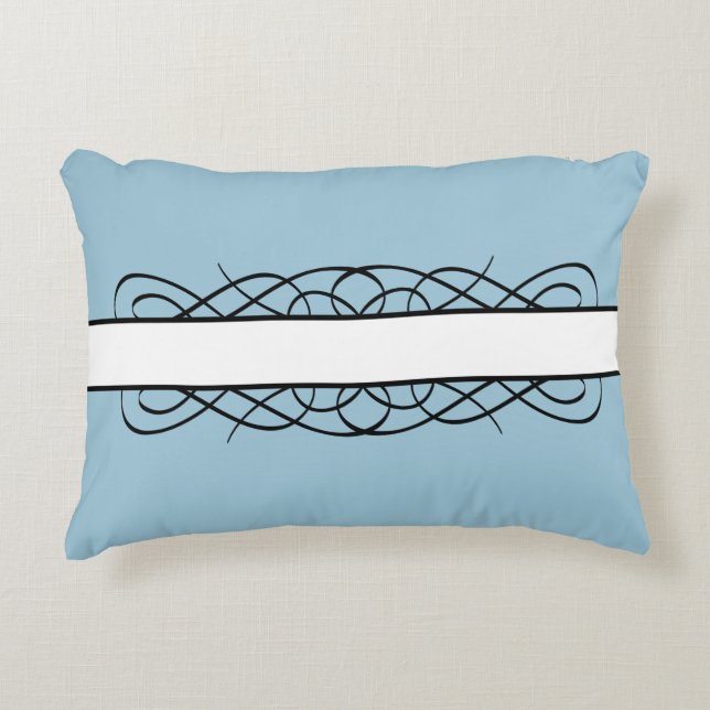 Ivory Deco Flourish Accent Pillow Kussen (Voorkant)