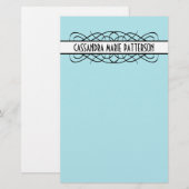 Ivory Deco Flourish Briefpapier (Voorkant / Achterkant)