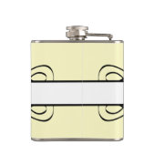 Ivory Deco Flourish Flask Heupfles (Achterkant)