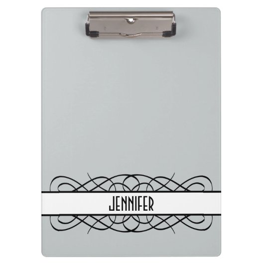 Ivory Deco Flourish klembord (Voorkant)