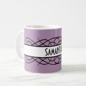 Ivory Deco Flourish Koffiemok (Voorkant links)