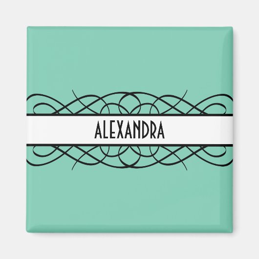 Ivory Deco Flourish Magnet (Voorkant)