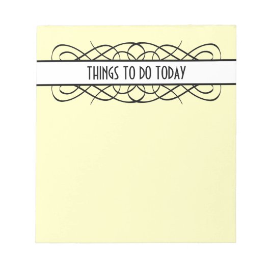 Ivory Deco Flourish Notitieblok (Voorkant)