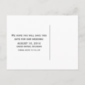 Ivory Deco Flourish Save the Date Briefkaart (Achterkant)