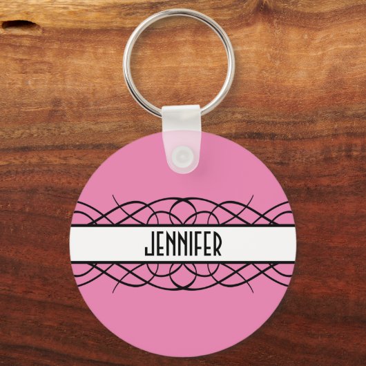 Ivory Deco Flourish Sleutelhanger (Voorkant)