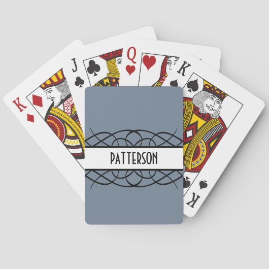 Ivory Deco Flourish Spellers Pokerkaarten (Achterkant)