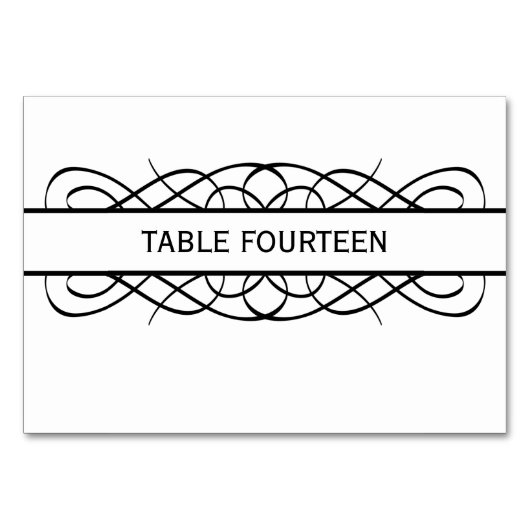 Ivory Deco Flourish Table Kaart (Voorkant)