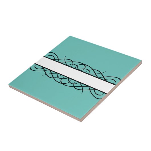 Ivory Deco Flourish Tegeltje (Zijkant)