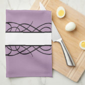 Ivory Deco Flourish Theedoek (Quarter Fold)