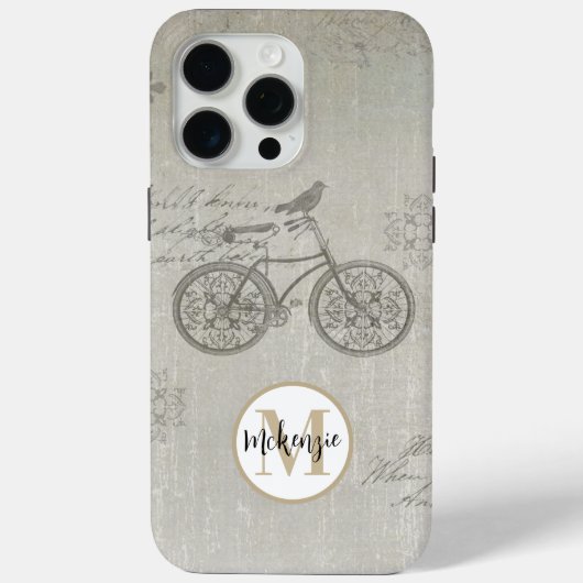 Ivory Distress  Damask Monogram Case-Mate iPhone Case (Achterkant)