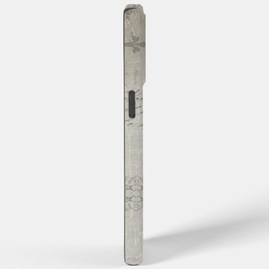 Ivory Distress  Damask Monogram Case-Mate iPhone Case (Achterkant / Rechts)