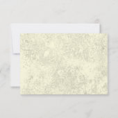 Ivory Distsed Black Sketting Flowers RSVP Kaart (Achterkant)