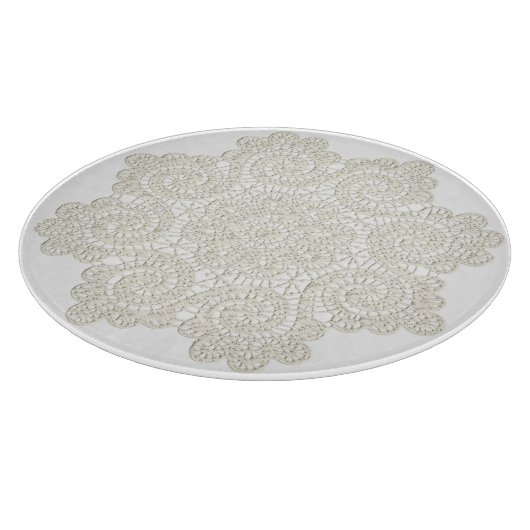 Ivory Doily Glass snijboard Snijplank (Hoek)