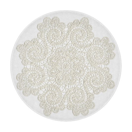 Ivory Doily Glass snijboard Snijplank (Voorkant)
