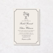 Ivory Double Frame Fruit Bowl Wedding Invitation Aankondiging