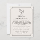 Ivory Double Frame Wedding Thank You Card Save The Date (Voorkant)