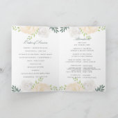Ivory Dreams Wedding Folded Booklet Programma (Binnen)