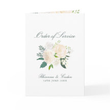 Ivory Dreams Wedding Folded Booklet