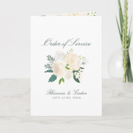 Ivory Dreams Wedding Folded Booklet Programma