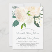 Ivory Dreams Wedding Invitation Kaart (Voorkant)