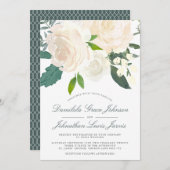 Ivory Dreams Wedding Invitation Kaart (Voorkant / Achterkant)