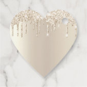 Ivory Driving Glitter Vrijgezellenfeest Hartelijk  Bedankjes Labels (Achterkant)