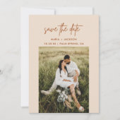 Ivory Earthy Tone foto Save the Dates Cards Bedankkaart (Voorkant)